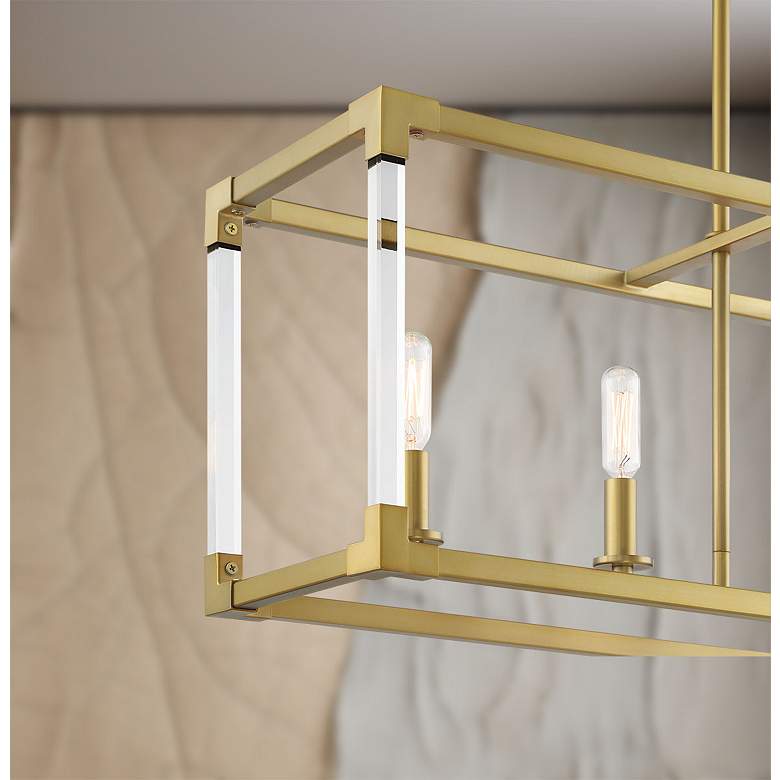 Image 6 Oro District 32" Wide Soft Brass 5-Light Island Chandelier more views