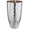 Orovada 9 3/4" High Hammered Metal Silver Vase
