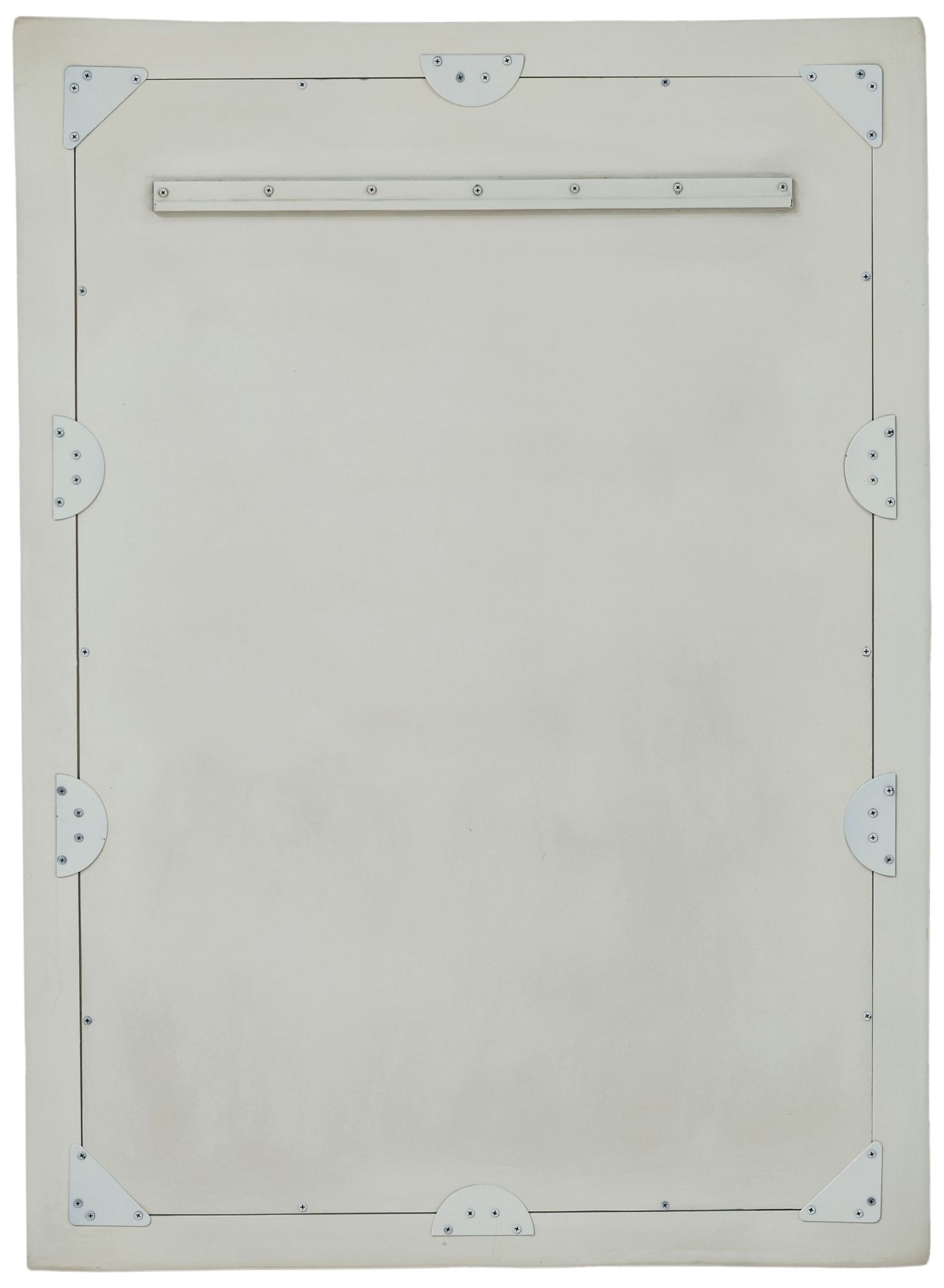 Image 2 Orpheus Ribbed Faux Stone Fiberglass Rectangular Wall Mirror more views