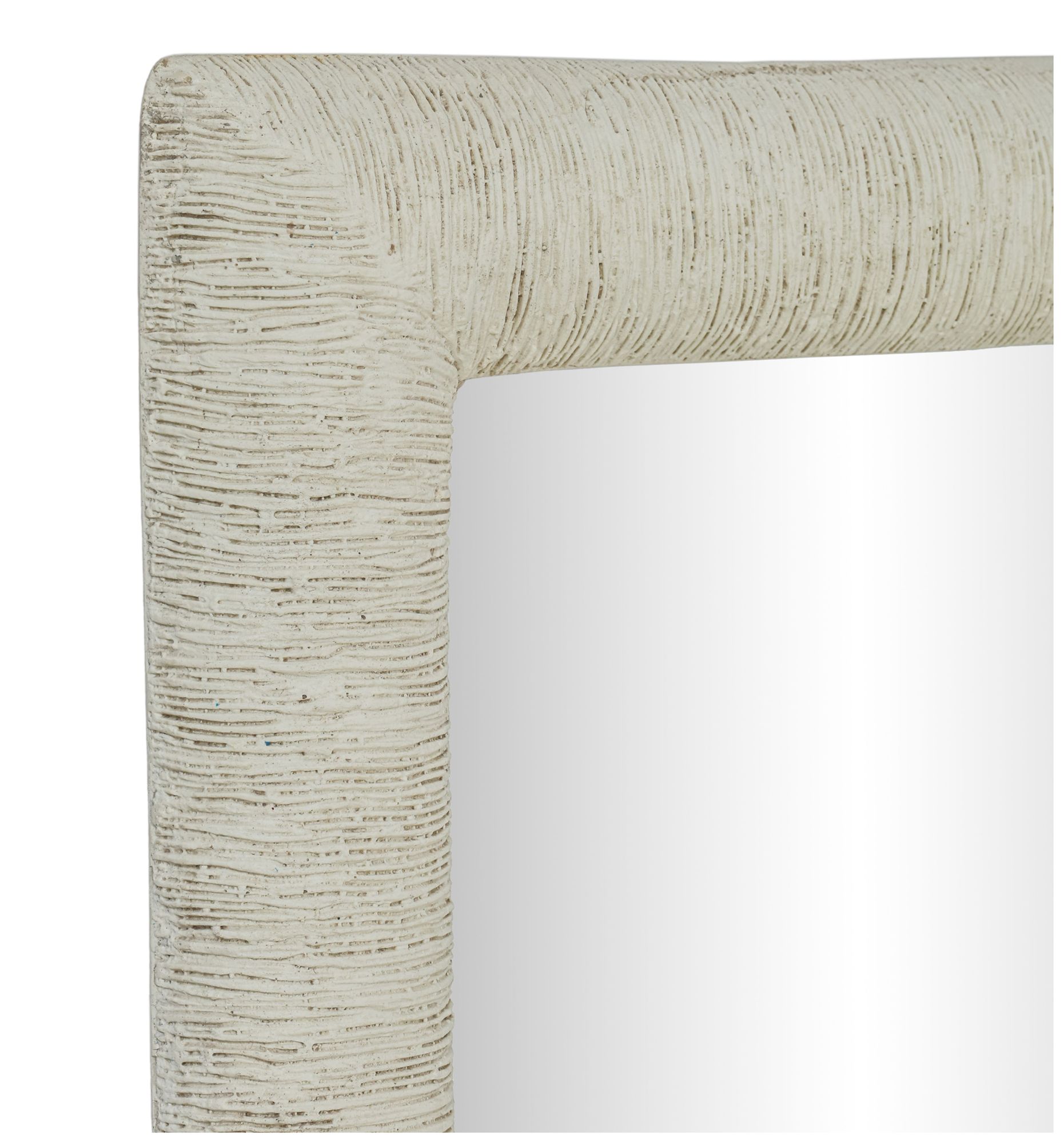 Image 5 Orpheus Ribbed Faux Stone Fiberglass Rectangular Wall Mirror more views