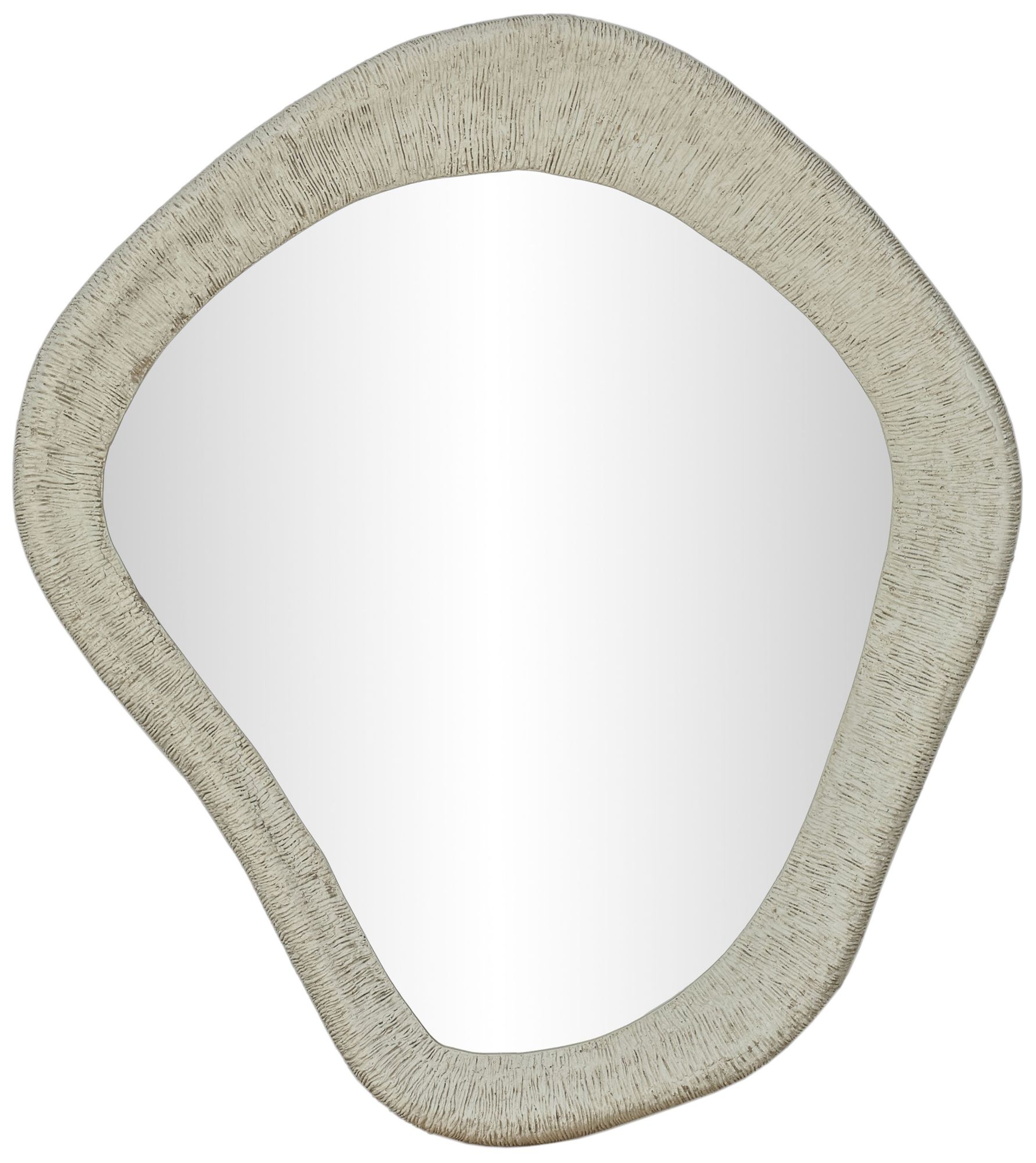 Image 4 Orpheus Ribbed Faux Stone Fiberglass Wall Mirror more views