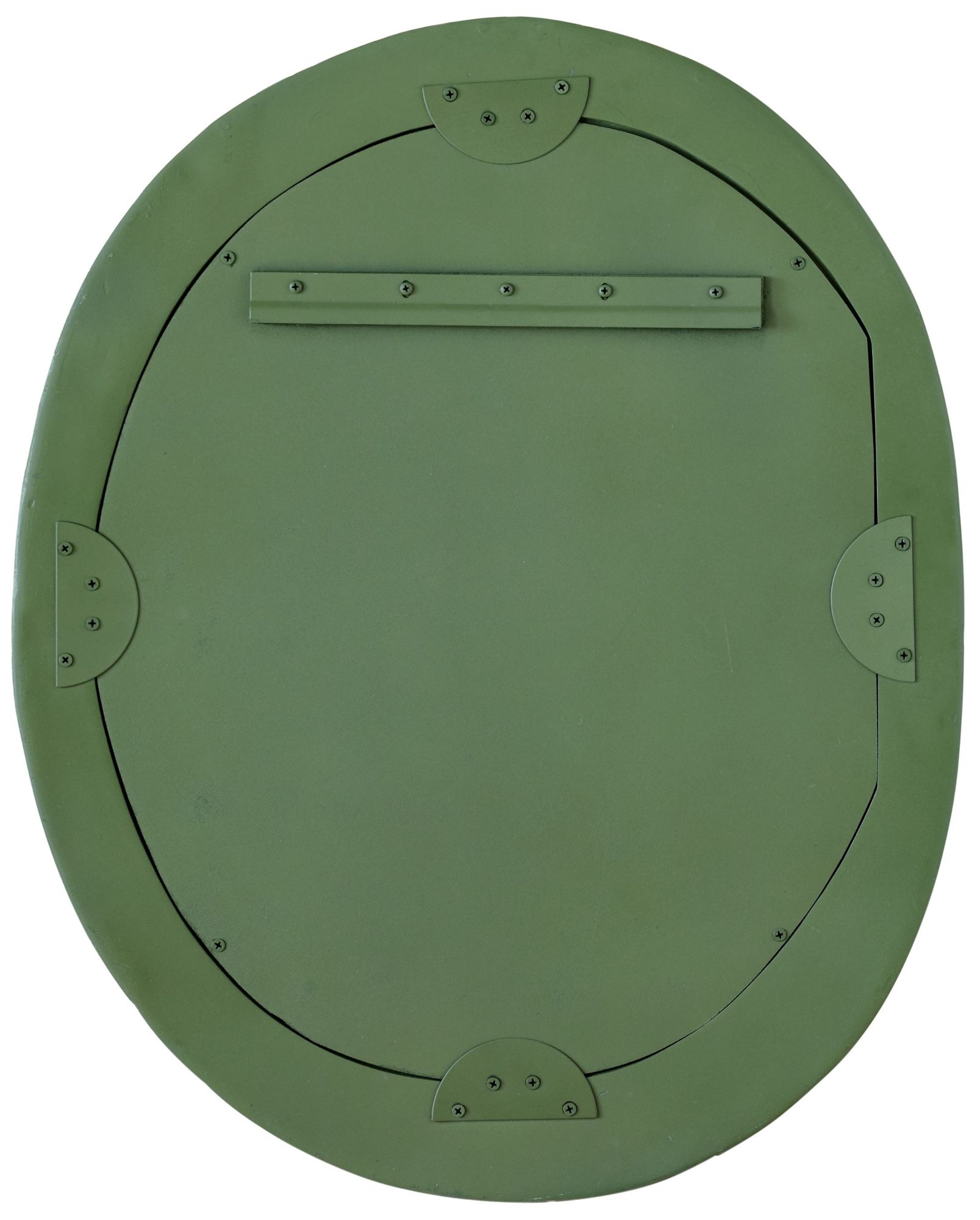 Image 2 Orpheus Ribbed Forest Green Fiberglass Thick Wall Mirror more views