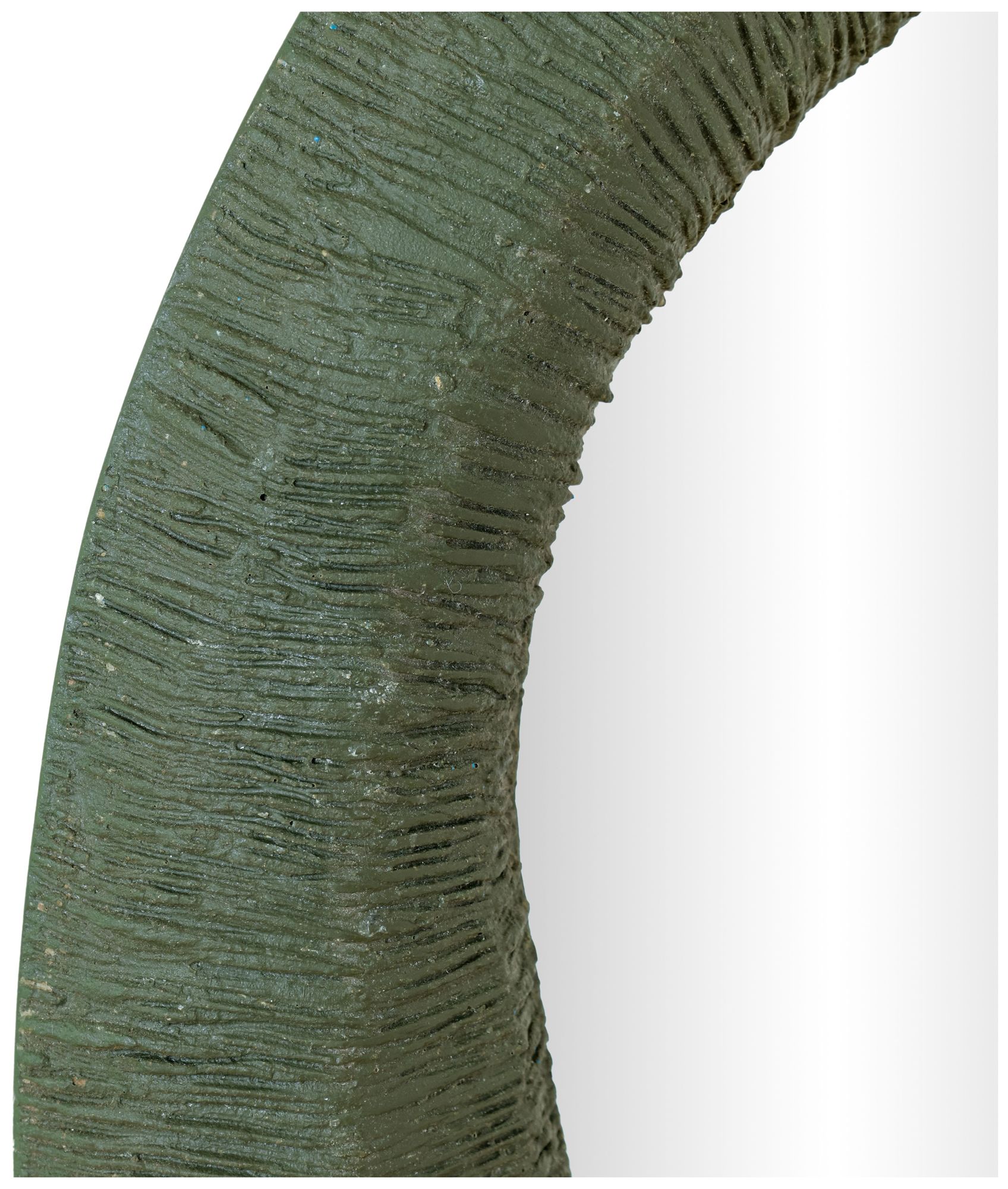 Image 5 Orpheus Ribbed Forest Green Fiberglass Thick Wall Mirror more views