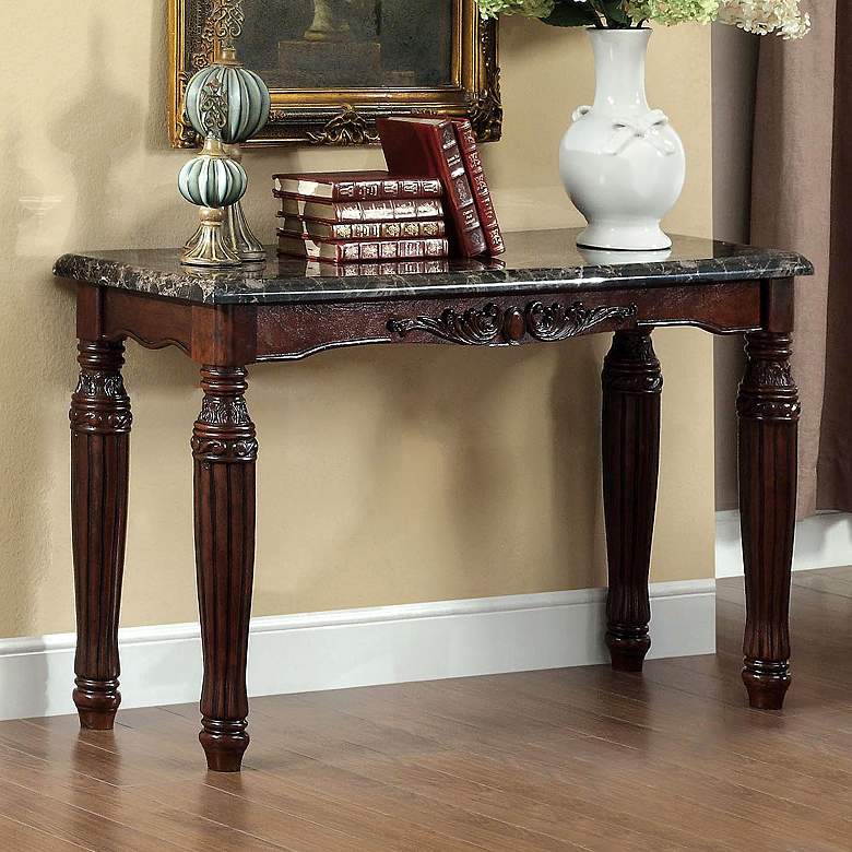 Image 1 Orroville 48 inch Wide Espresso Wood Rectangular Console Table