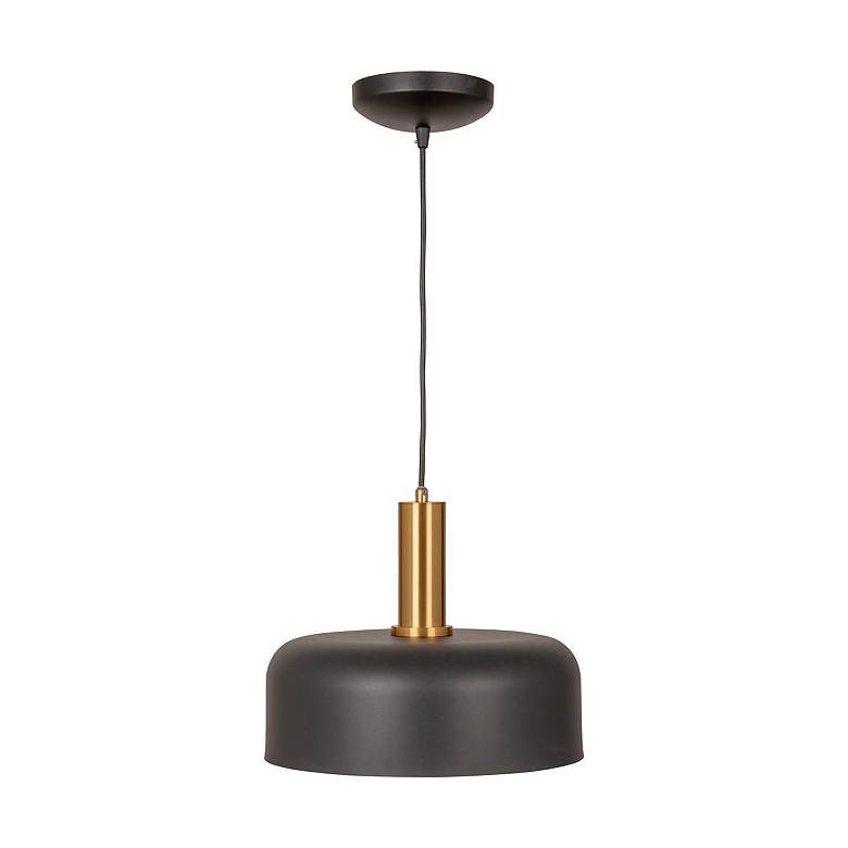 Image 4 Orsa 11.5" Wide Black Pendant With Black Aluminum Shade more views