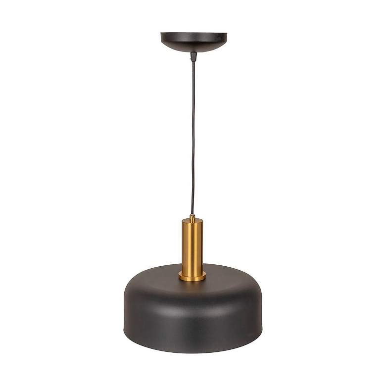 Image 5 Orsa 11.5" Wide Black Pendant With Black Aluminum Shade more views