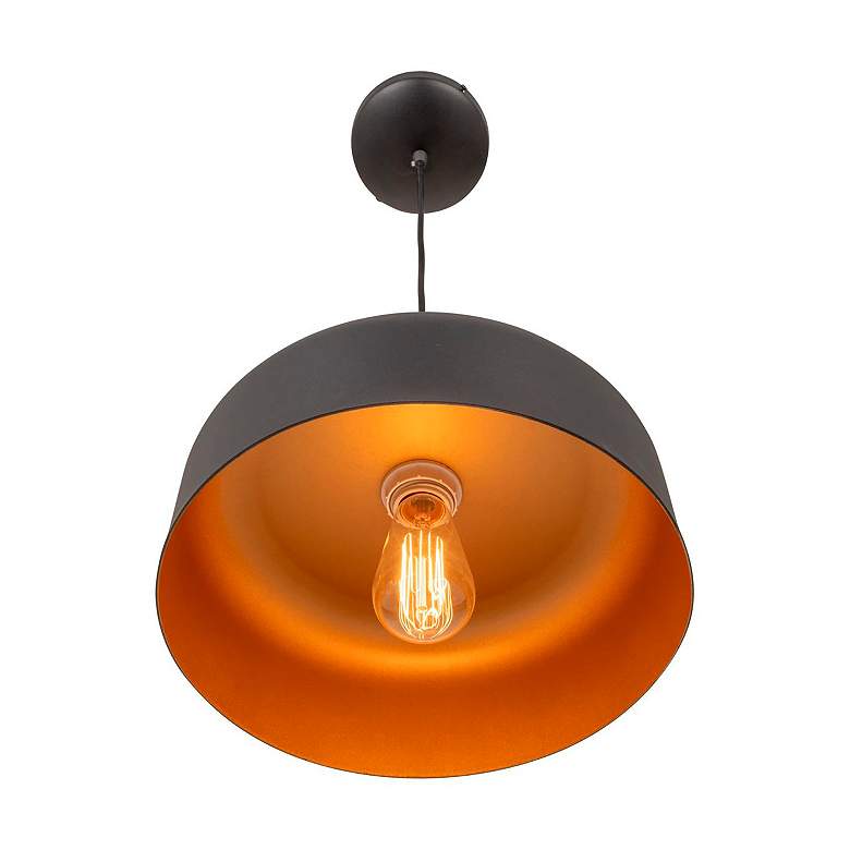 Image 6 Orsa 11.5" Wide Black Pendant With Black Aluminum Shade more views