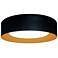 Orsa 14" Wide Black Flush Mount With Black Aluminum Shade
