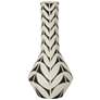 Orsino 11 1/2" High White and Black Ceramic Decorative Vase