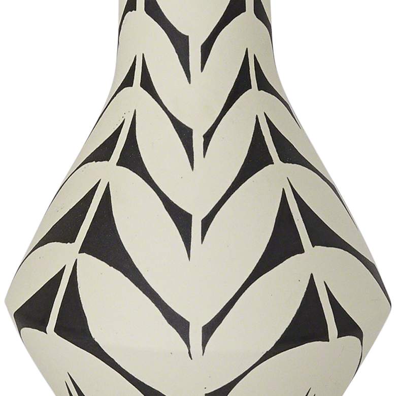 Image 2 Orsino 11 1/2" High White and Black Ceramic Decorative Vase more views