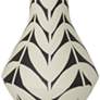 Orsino 11 1/2" High White and Black Ceramic Decorative Vase