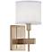 Orson 13 1/2" High Burnished Brass Wall Sconce