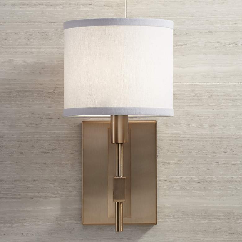 Image 4 Orson 13 1/2" High Burnished Brass Wall Sconce more views