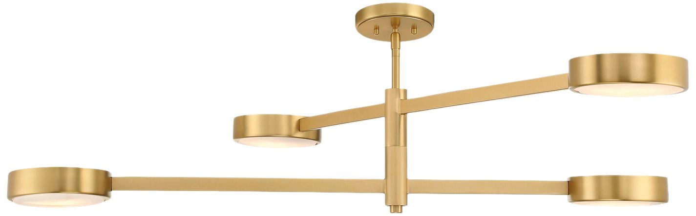 Orson 54'' Modern Gold Linear Semi Flush Mount