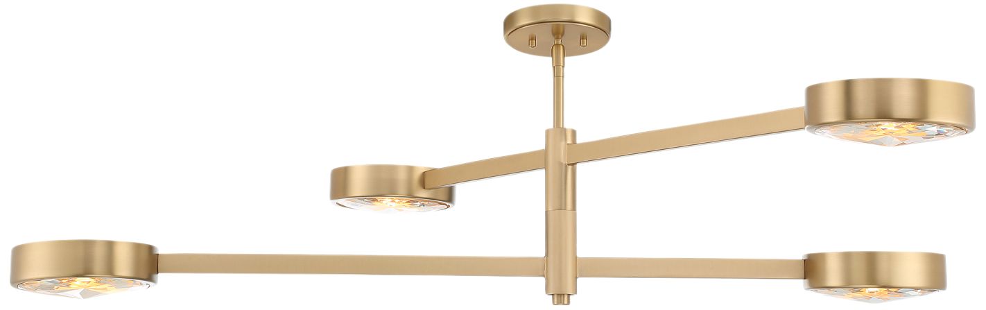 Orson 54'' Modern Gold Linear Semi Flush Mount
