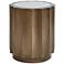 Ortega 18" Wide Bronze Round Accent Table