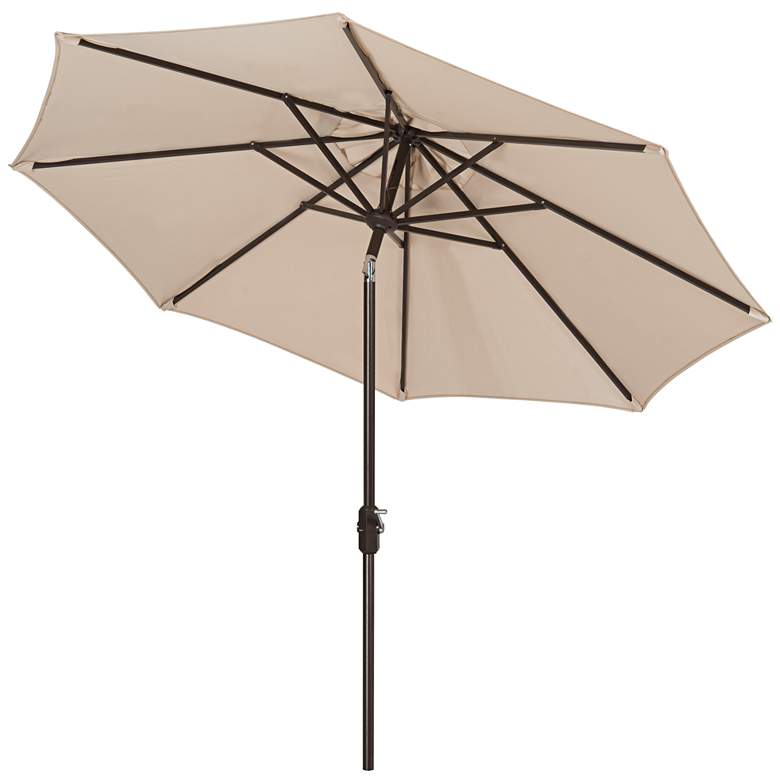 Image 1 Ortega Beige 9' Aluminum Crank Umbrella
