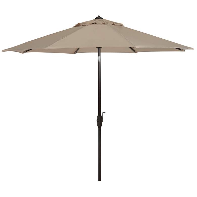Image 2 Ortega Beige 9' Aluminum Crank Umbrella more views