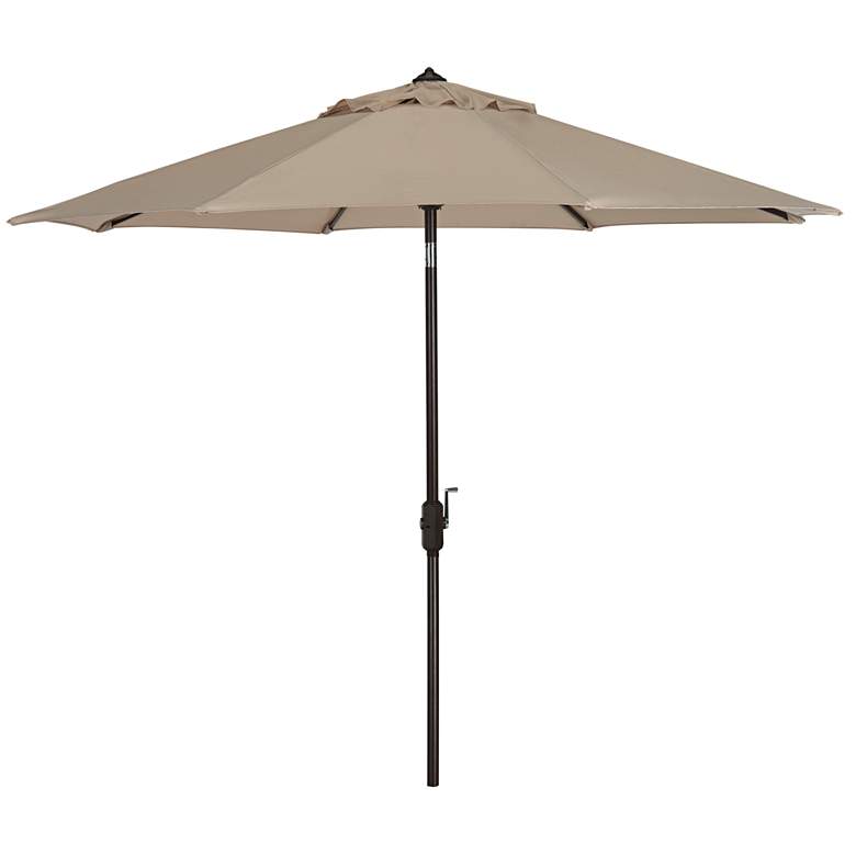 Image 2 Ortega Beige 9&#39; Aluminum Crank Umbrella more views