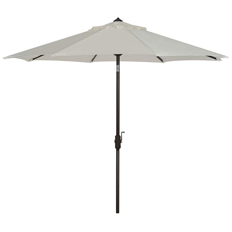 Image 2 Ortega Natural 9&#39; Aluminum Crank Umbrella more views