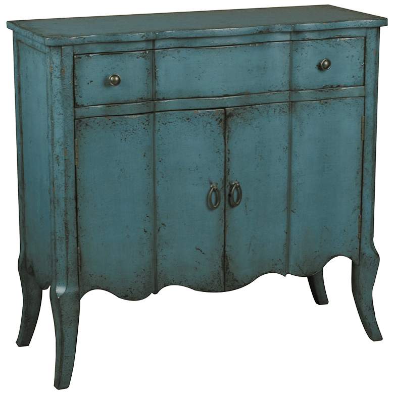 Image 1 Ortiz Distressed Turquoise Entryway Accent Chest