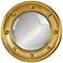 Ortley Gold Porthole 24 1/2" Round Convex Wall Mirror