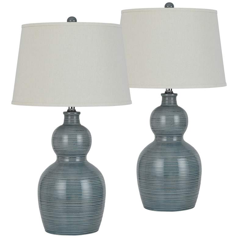Image 1 Orvis Stone Ceramic Table Lamp Set of 2