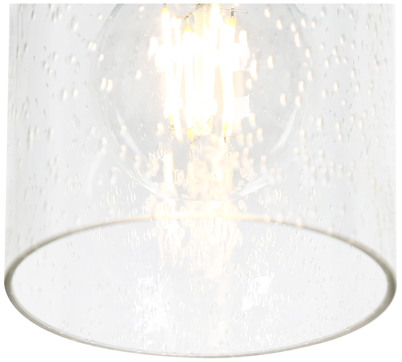 Orvyn Modern Industrial 3.9" Wide Nickel 1-Light Glass Pendant Light