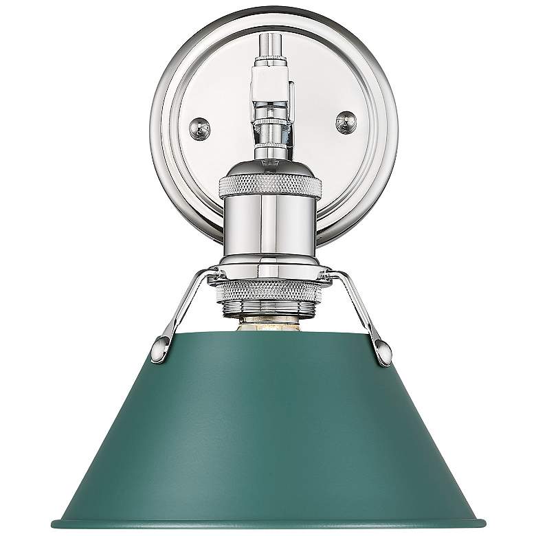 Image 3 Orwell 1-Light Bath Vanity in Chrome with Pine Green more views