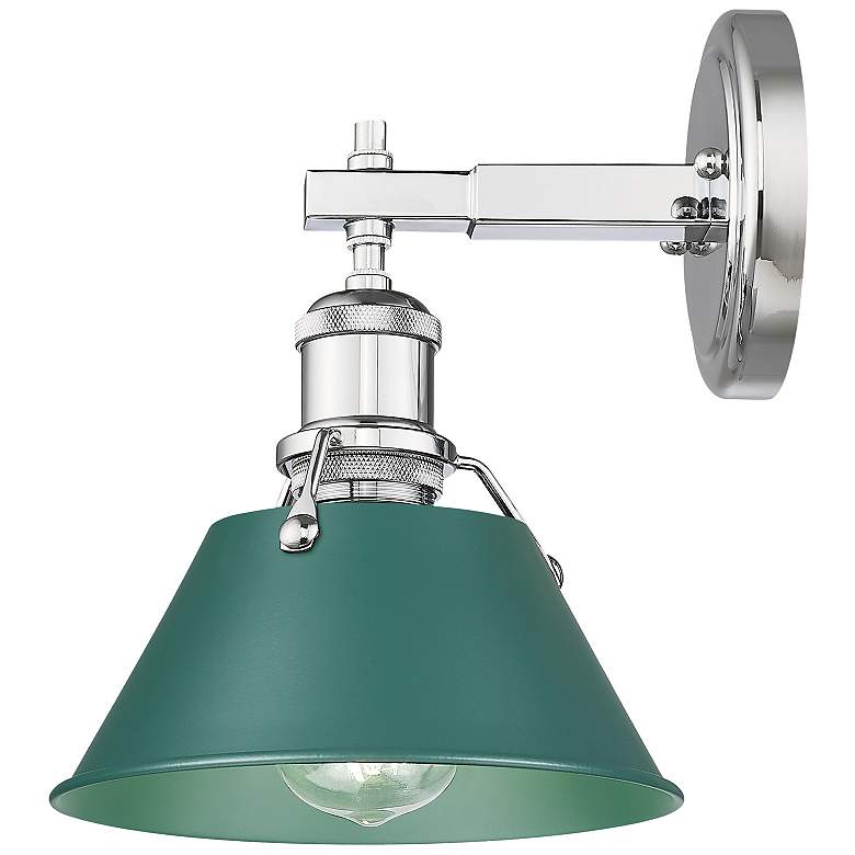 Image 5 Orwell 1-Light Bath Vanity in Chrome with Pine Green more views