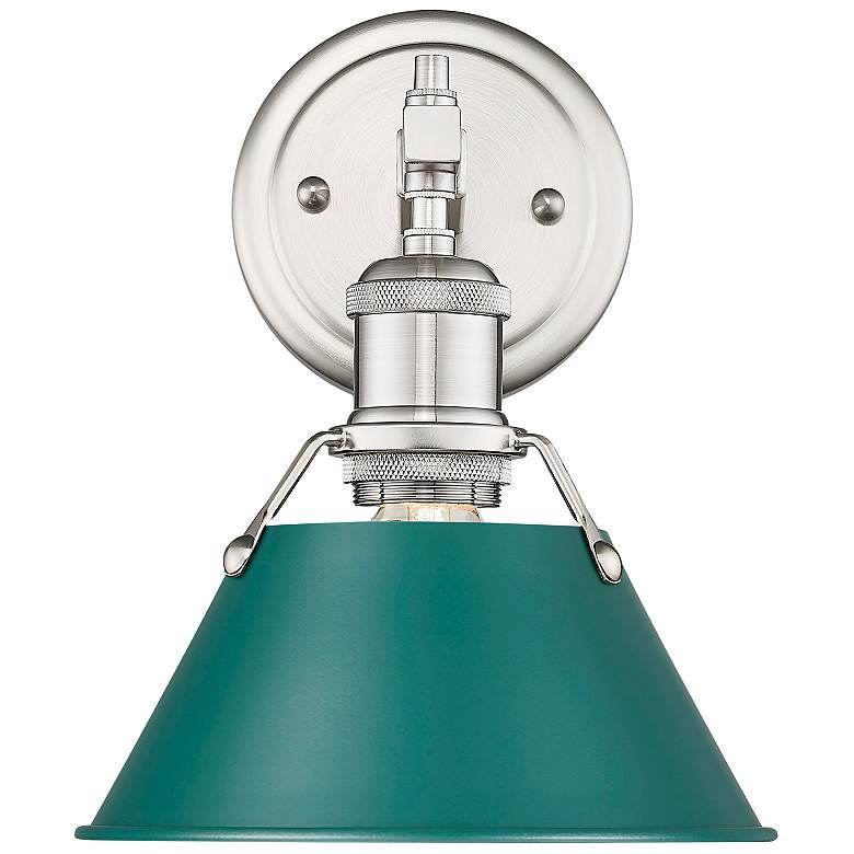Image 1 Orwell 1-Light Bath Vanity in Pewter with Pine Green