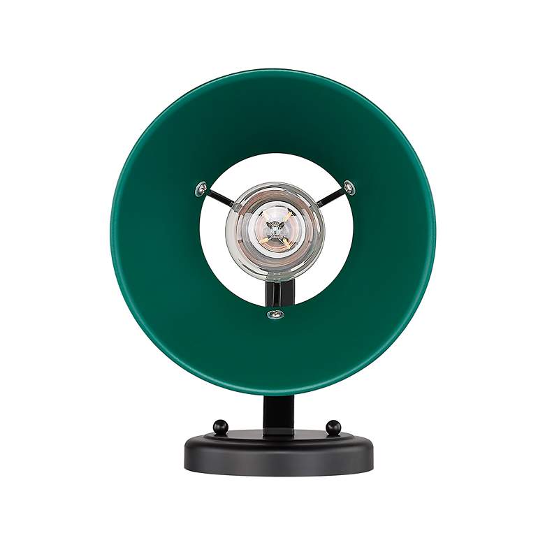Image 2 Orwell 1-Light Wall Sconce in Matte Black with Pine Green more views