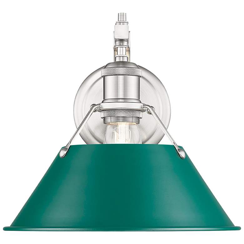 Image 1 Orwell 1-Light Wall Sconce in Pewter with Pine Green