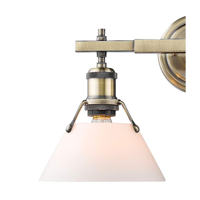 Image 2 Orwell 10" High Aged Brass 2-Light Wall Sconce more views