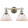 2_Orwell 10" High Aged Brass 2-Light Wall Sconce more views