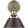 Orwell 10" High Aged Brass and Bronze Wall Sconce