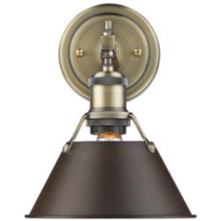 Orwell 10&quot; High Aged Brass and Bronze Wall Sconce
