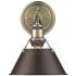 Orwell 10" High Aged Brass and Bronze Wall Sconce