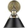 1_Orwell 10" High Aged Brass and Matte Black Wall Sconce