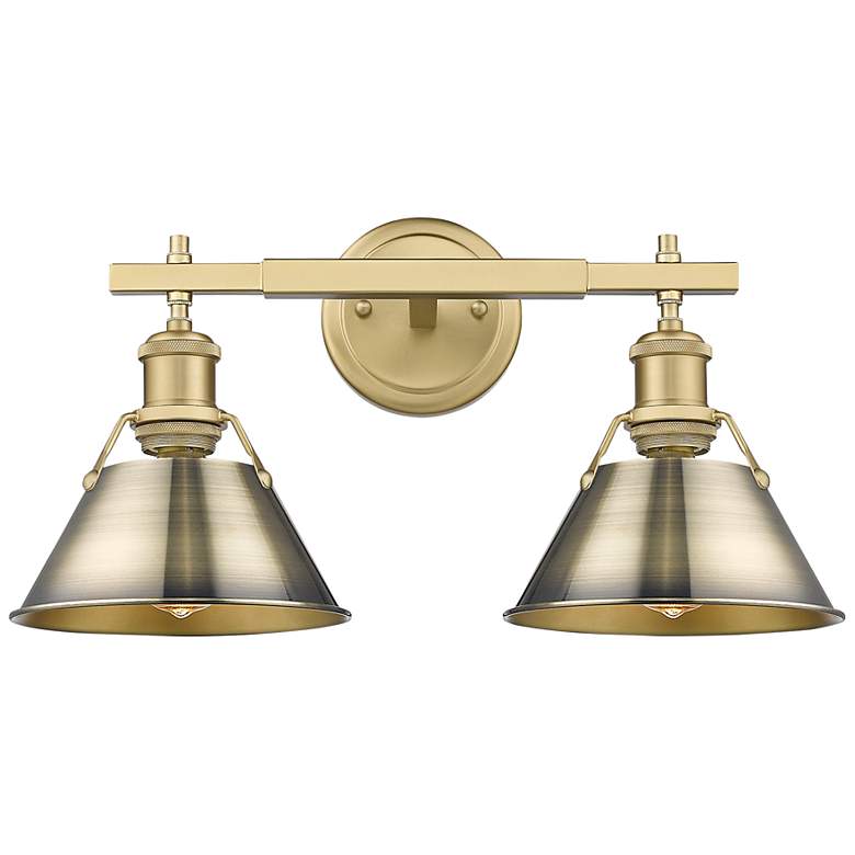 Image 1 Orwell 10" High Brushed Champagne Bronze 2-Light Wall Sconce