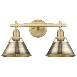 Orwell 10" High Brushed Champagne Bronze 2-Light Wall Sconce