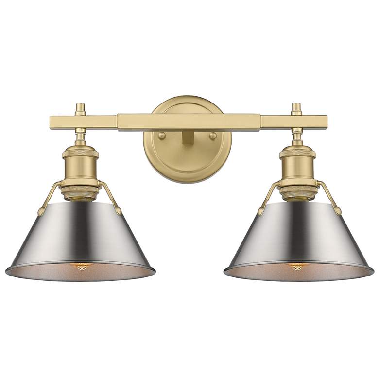Image 1 Orwell 10" High Brushed Champagne Bronze 2-Light Wall Sconce