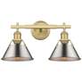 1_Orwell 10" High Brushed Champagne Bronze 2-Light Wall Sconce