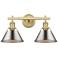Orwell 10" High Brushed Champagne Bronze 2-Light Wall Sconce