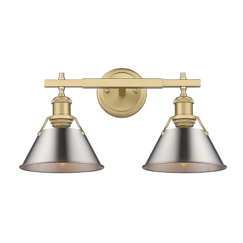 Image 2 Orwell 10" High Brushed Champagne Bronze 2-Light Wall Sconce more views