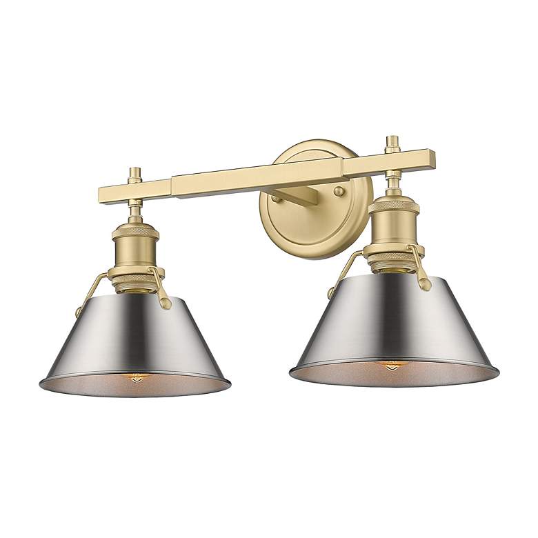 Image 3 Orwell 10" High Brushed Champagne Bronze 2-Light Wall Sconce more views