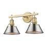 3_Orwell 10" High Brushed Champagne Bronze 2-Light Wall Sconce more views