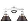 1_Orwell 10" High Chrome 2-Light Wall Sconce w/ Rubbed Bronze