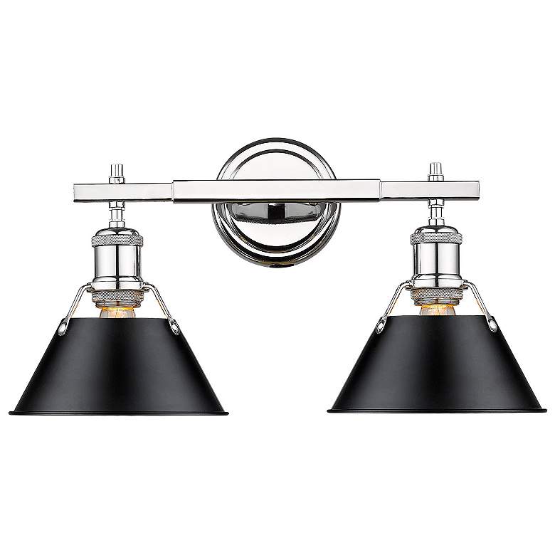 Image 1 Orwell 10" High Chrome with Matte Black 2-Light Wall Sconce