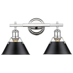 Orwell 10" High Chrome with Matte Black 2-Light Wall Sconce